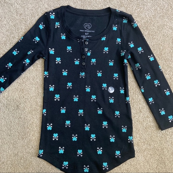 New Long Sleeve Aéropostale Shirt Size 6/7 - Picture 4 of 6